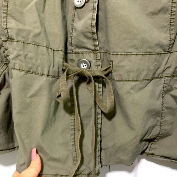 Lane Bryant Olive Utility Jacket |Size 28 - Picture 3 of 9